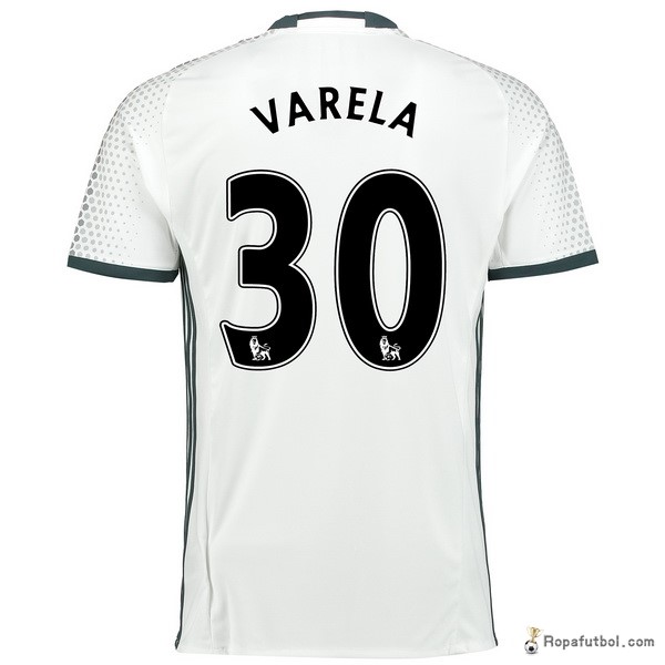 Camiseta Manchester United Replica Tercera Ropa Varela 2016/17 Blanco